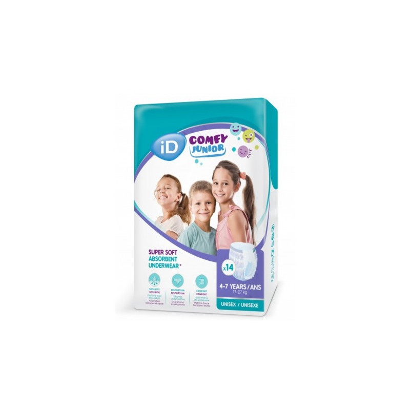 Slips absorbants / Pants enfants - Ontex ID Comfy Junior 4 - 7 ans Ontex ID Comfy Junior - 1 Slips absorbants / Pants enfants - Ontex ID Comfy Junior 4 - 7 ans Ontex ID Comfy Junior - 1