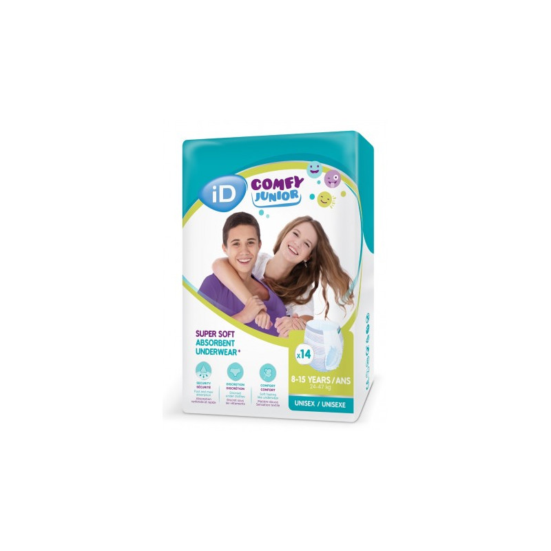 Slip absorbant / Pants enfant - Ontex ID Comfy Junior 8 - 15 ans Ontex ID Comfy Junior - 1 Slip absorbant / Pants enfant - Ontex ID Comfy Junior 8 - 15 ans Ontex ID Comfy Junior - 1