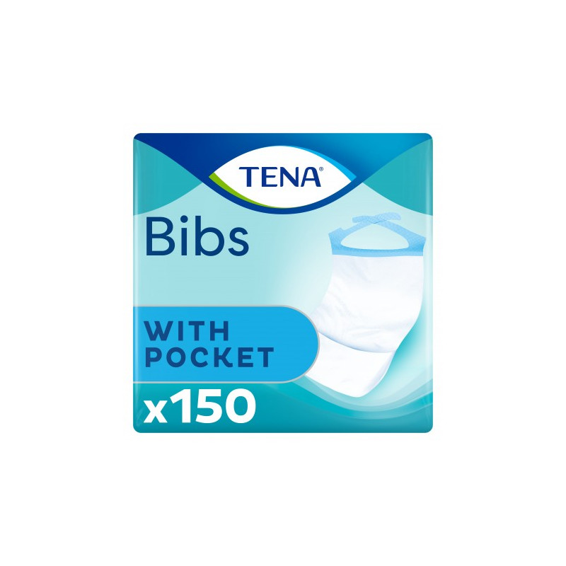 Bavoirs Adultes à poche S/M - (3plis) - TENA Bib Tena Bib - 1