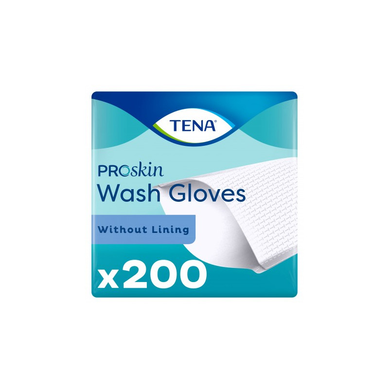 TENA Wash Gloves - Gants non plastifiés Tena Wash - 1 TENA Wash Gloves - Gants non plastifiés Tena Wash - 1