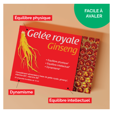 Gellée royale Ginseng ampoules NaturAvignon - 2