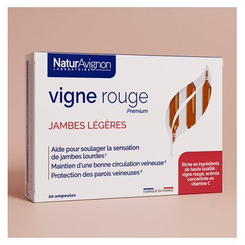 Complément alimentaire Jambes légères - Vigne rouge NaturAvignon - 1