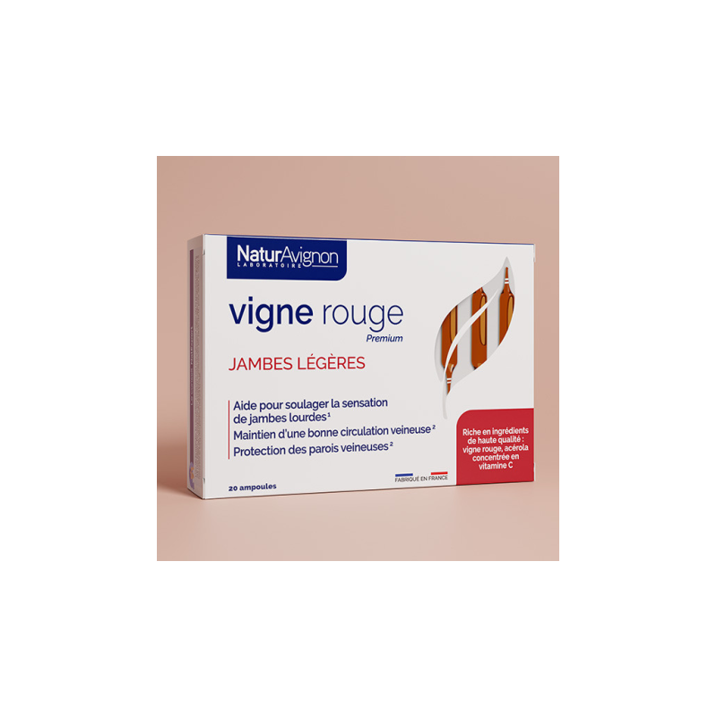 Complément alimentaire Jambes légères - Vigne rouge NaturAvignon - 1