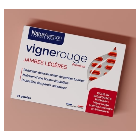 copy of Complément alimentaire Jambes légères - Vigne rouge ampoule NaturAvignon - 1