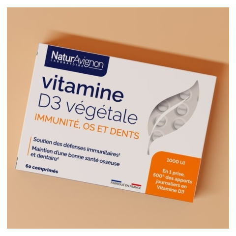 Vitamine D3 végétale - Immunité, os & dents NaturAvignon - 1