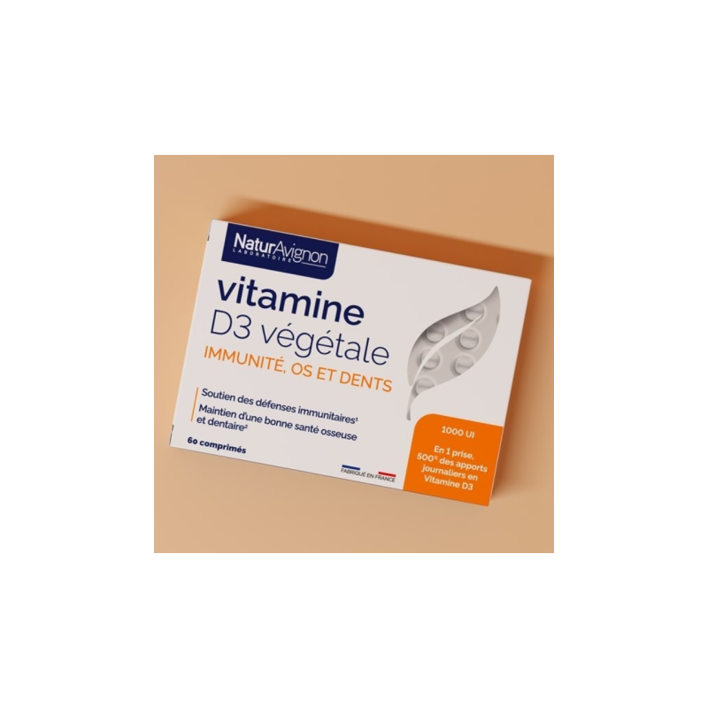 Vitamine D3 végétale - Immunité, os & dents NaturAvignon - 1