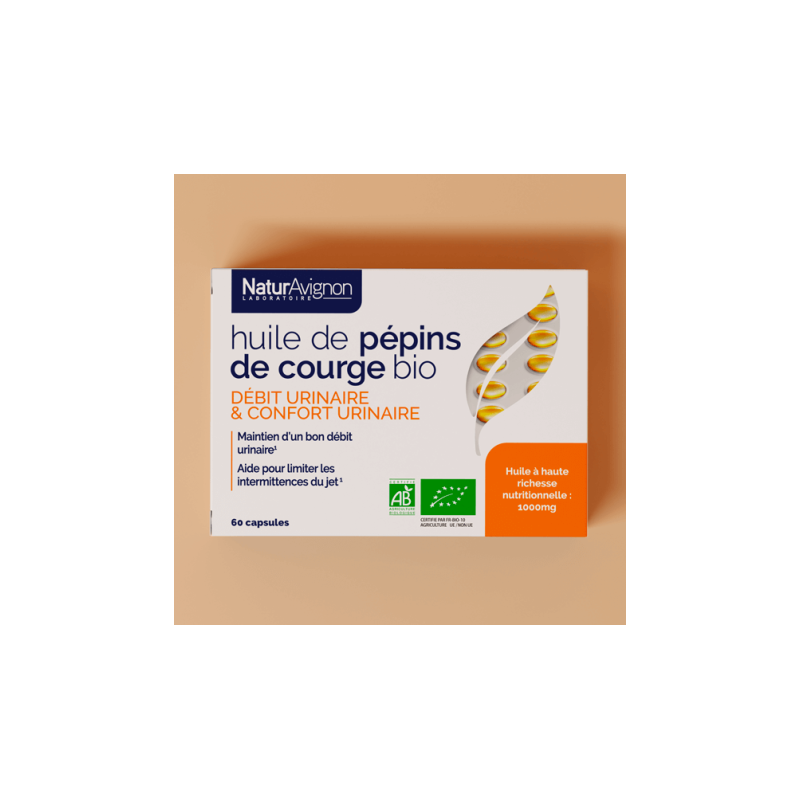 Huile de pépins de courge bio - Débit urinaire & confort urinaire NaturAvignon - 1