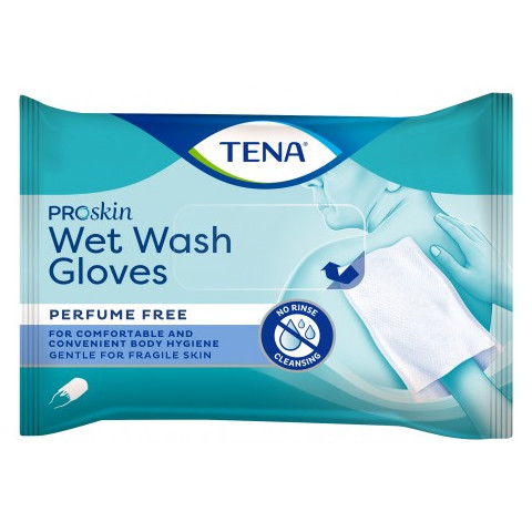 Gants de toilette pre-imprégnés - TENA Wet Wash Glove ProSkin Tena Wash - 3