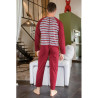 Grenouillère longues en Coton - rayée rouge- Col rond - L'Age d'Or L'âge d'or - 2 Grenouillère longues en Coton - rayée rouge- Col rond - L'Age d'Or L'âge d'or - 2