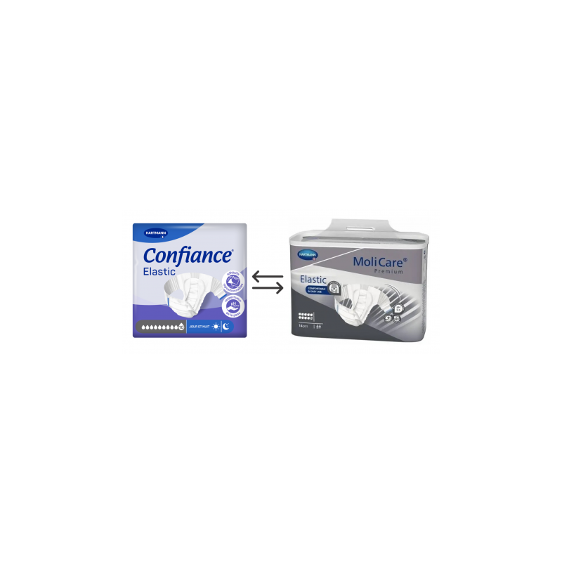 Confiance Elastic 10 Gouttes S - Couches adulte Hartmann Confiance - 1 Confiance Elastic 10 Gouttes S - Couches adulte Hartmann Confiance - 1