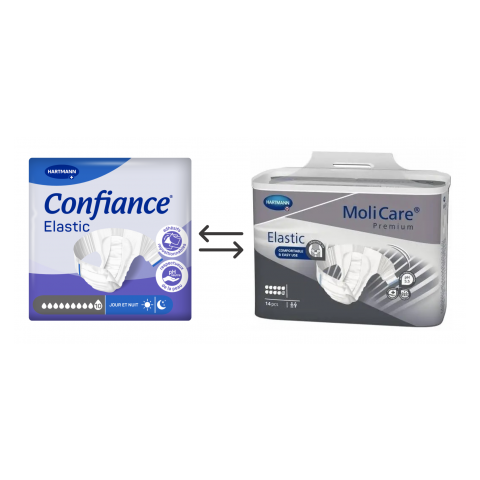 Confiance Elastic 10 Gouttes M - Couches adulte Hartmann Molicare Premium Elastic - 1