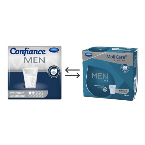 Confiance Men Pads 2 gouttes - Protection urinaire homme Hartmann Confiance - 1