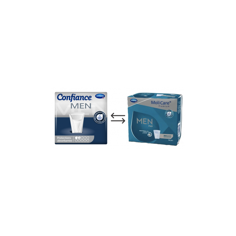 Confiance Men Pads 2 gouttes - Protection urinaire homme Hartmann Confiance - 1