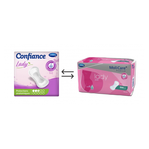 Confiance Lady Pads 3 gouttes - Protection urinaire femme Hartmann Confiance - 1