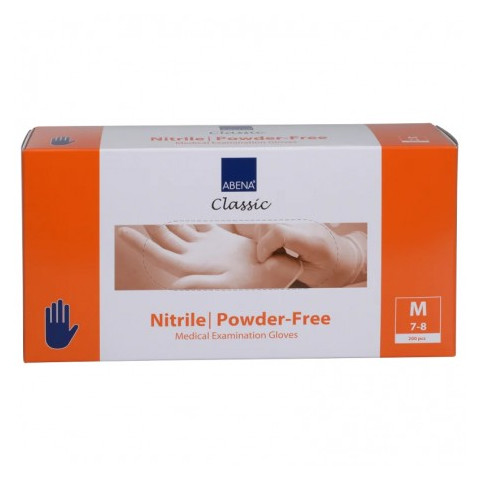 Gants Nitrile non poudrés bleus Abena - Taille M