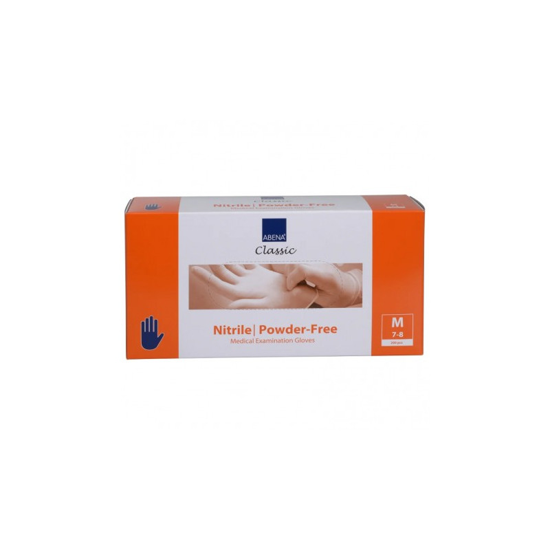 Gants Nitrile non poudrés bleus Abena - Taille M
