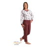 Grenouillère adulte manches et jambes longues imprimé floral bordeaux - Suprima Suprima - 1 Grenouillère adulte manches et jambes longues imprimé floral bordeaux - Suprima Suprima - 1