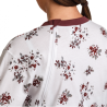 Grenouillère adulte manches et jambes longues imprimé floral bordeaux - Suprima Suprima - 2 Grenouillère adulte manches et jambes longues imprimé floral bordeaux - Suprima Suprima - 2