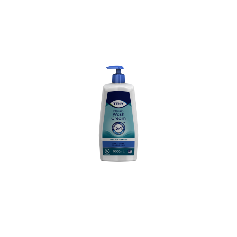 Crème lavante - TENA Wash Cream - 1L (flacon) Tena Wash - 1