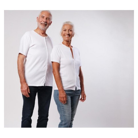 Tee-Shirt Mixte - manches courtes ouverture devant aimants - Benefactor Benefactor - 1
