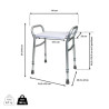 Tabouret de douche avec accoudoirs Identités - 2 Tabouret de douche avec accoudoirs Identités - 2
