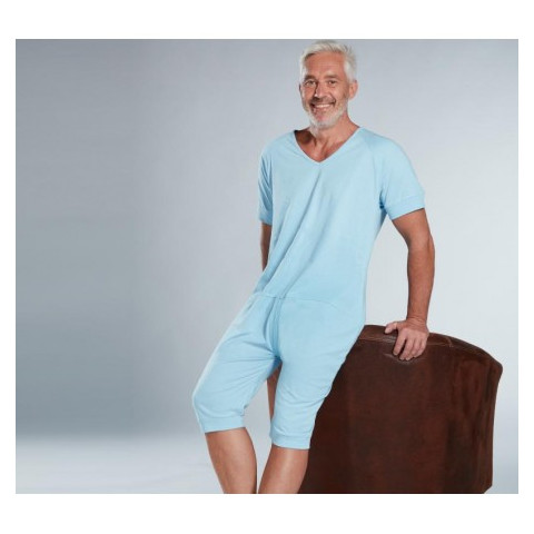 Pyjama grenouillère manches et jambes  courtes jersey uni - Benefactor Benefactor - 1