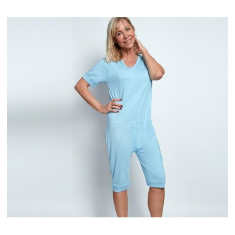 Pyjama grenouillère manches et jambes  courtes jersey uni - Benefactor Benefactor - 2