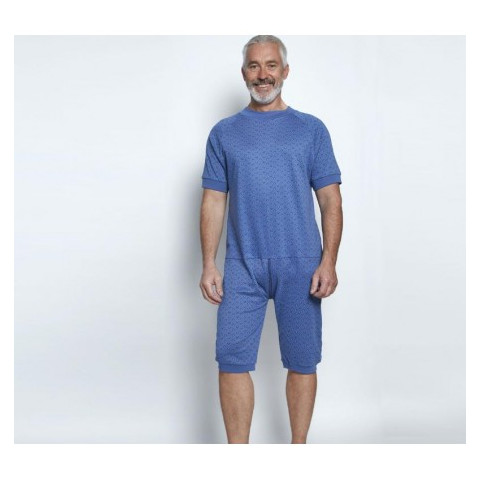 Pyjama grenouillère manches et jambes courtes interlock imprimé - Benefactor Benefactor - 1