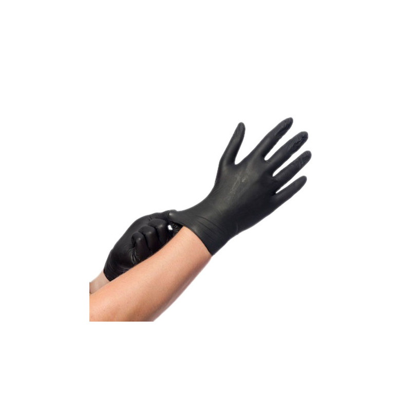 Gants nitrile non-poudré - Noir