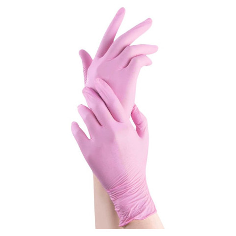 Gant nitrile non-poudré - Rose Identités - 1