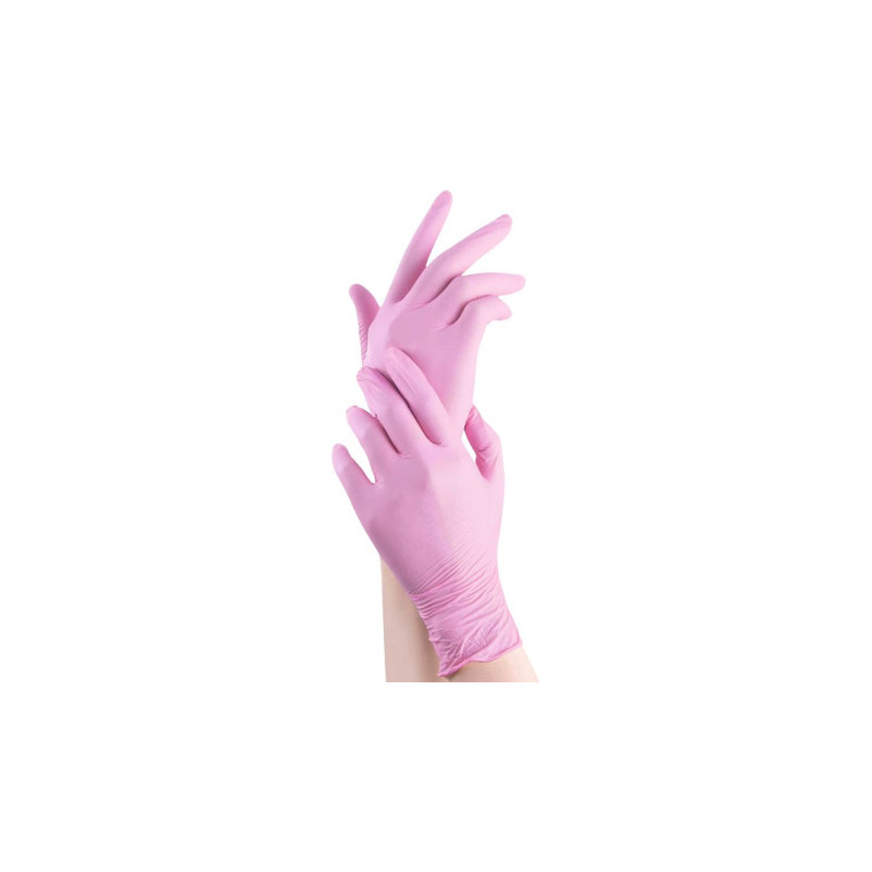 Gant nitrile non-poudré - Rose Identités - 1