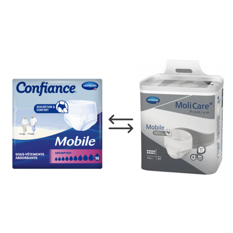 Confiance Mobile 10 gouttes M - Hartmann - Slip Absorbant / Pants Hartmann MoliCare Premium Mobile - 1