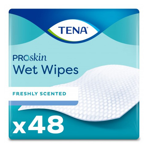 Lingettes imprégnées 3 en 1 - TENA Wet wipe 3 en 1 ProSkin (48 lingettes) Tena Wet Wipes - 1