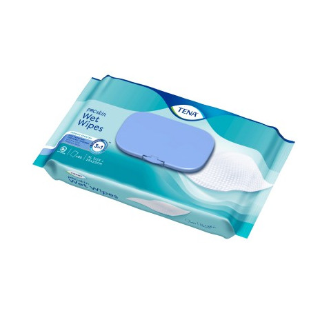 Lingettes imprégnées 3 en 1 - TENA Wet wipe 3 en 1 ProSkin (48 lingettes) Tena Wet Wipes - 3
