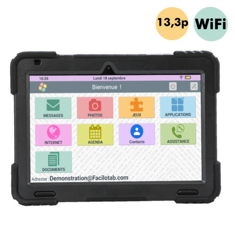 Facilotab - Tablette XXL 13,3 pouces - WiFi 128 Go - Android 13  - 1