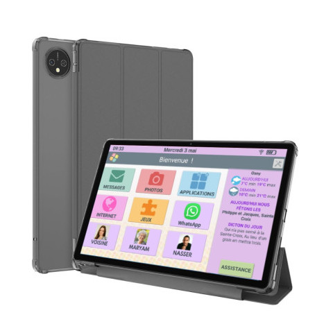 Facilotab - Pack tablette L Rubis - Android 13 - 10,1 pouces - WiFi/4G - 64Go  - 2