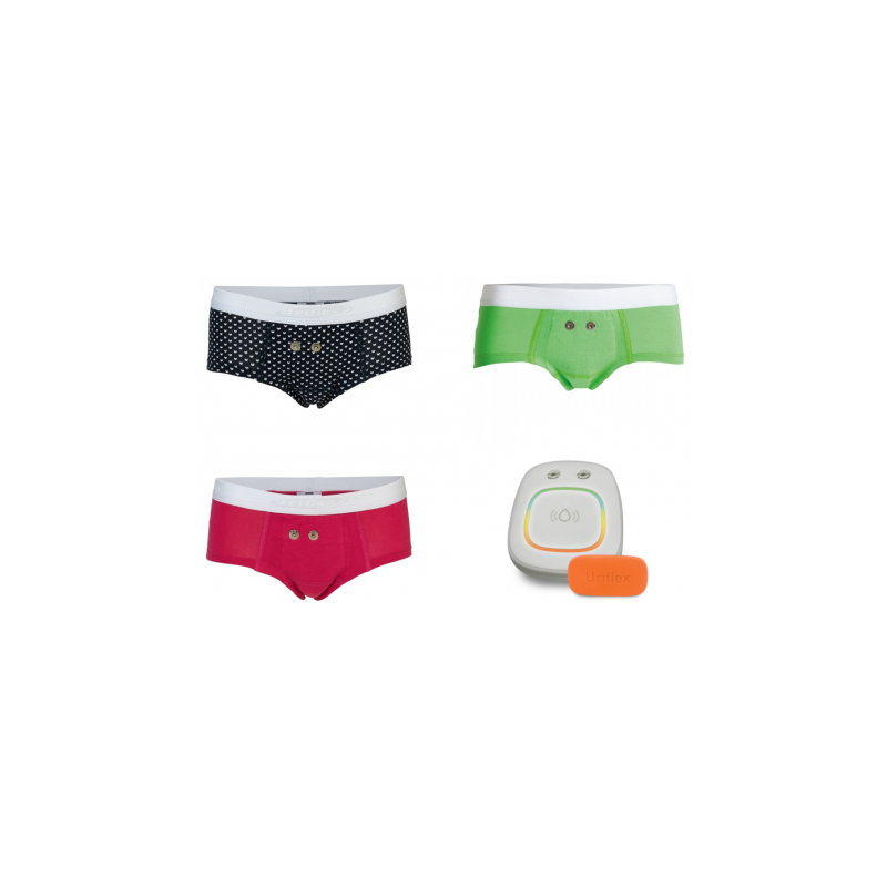 Pack de 3 boxers femmes Uriflex + alarme stop pipi Liberty URIFLEX - 1 Pack de 3 boxers femmes Uriflex + alarme stop pipi Liberty URIFLEX - 1