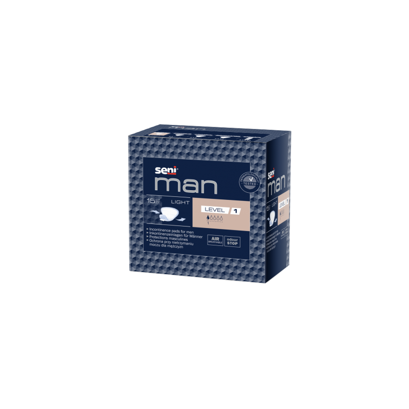 Seni Man Light Level 1 - Protection urinaire homme Seni Man - 1 Seni Man Light Level 1 - Protection urinaire homme Seni Man - 1