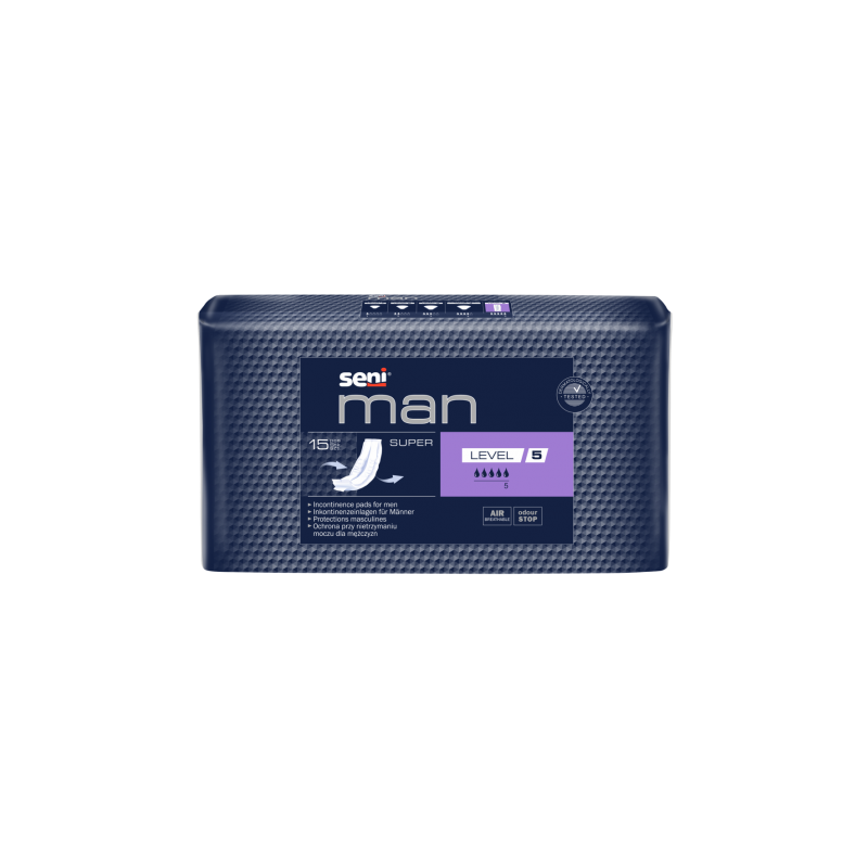 Seni Man Super Level 5 - Protection urinaire homme Seni Man - 1 Seni Man Super Level 5 - Protection urinaire homme Seni Man - 1