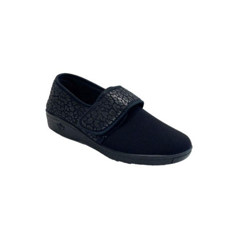 Chaussons avec velcro noires - Femme L'âge d'or - 1