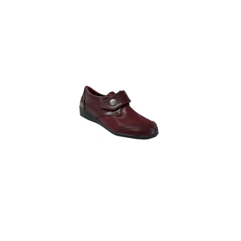 Chaussons cuir Bordeaux - Femme L'âge d'or - 1 Chaussons cuir Bordeaux - Femme L'âge d'or - 1