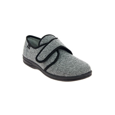 Chaussons avec velcro gris - Homme L'âge d'or - 1