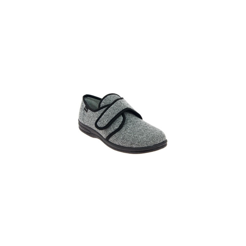Chaussons avec velcro gris - Homme L'âge d'or - 1 Chaussons avec velcro gris - Homme L'âge d'or - 1
