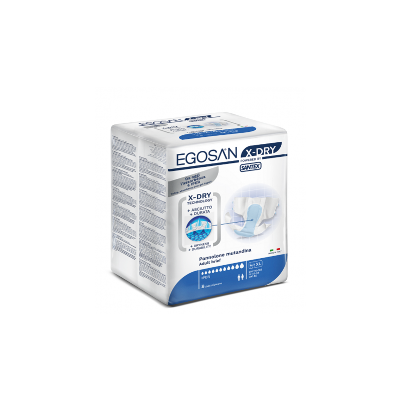Egosan Slip XL X-DRY - Couches Adulte Egosan - 1 Egosan Slip XL X-DRY - Couches Adulte Egosan - 1