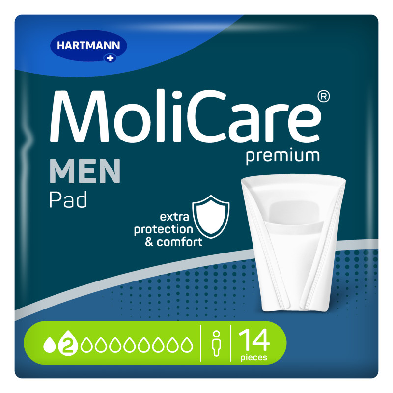 Hartmann Molicare Premium Men Pad 2 Gouttes - protection urinaire homme pas cher | Senior Médical