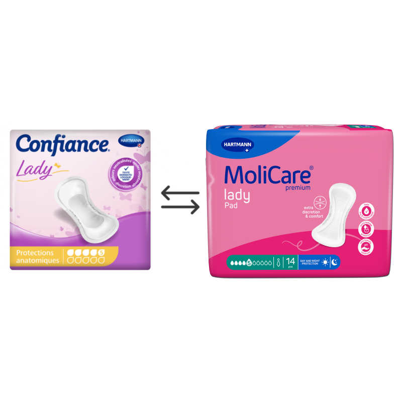 Confiance Lady Pads 5 gouttes Hartmann - Protection urinaire femme Confiance Lady Pads 5 gouttes Hartmann - Protection urinaire femme