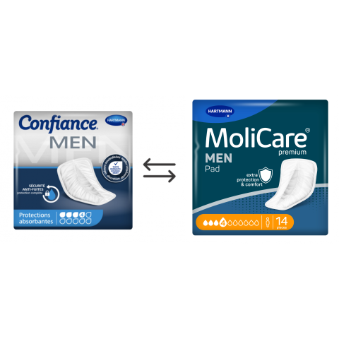 Confiance Men Pads 4 gouttes Hartmann - Protection urinaire homme