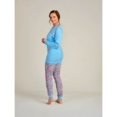 Grenouillère femme manches et jambes longues à motif - 4Care