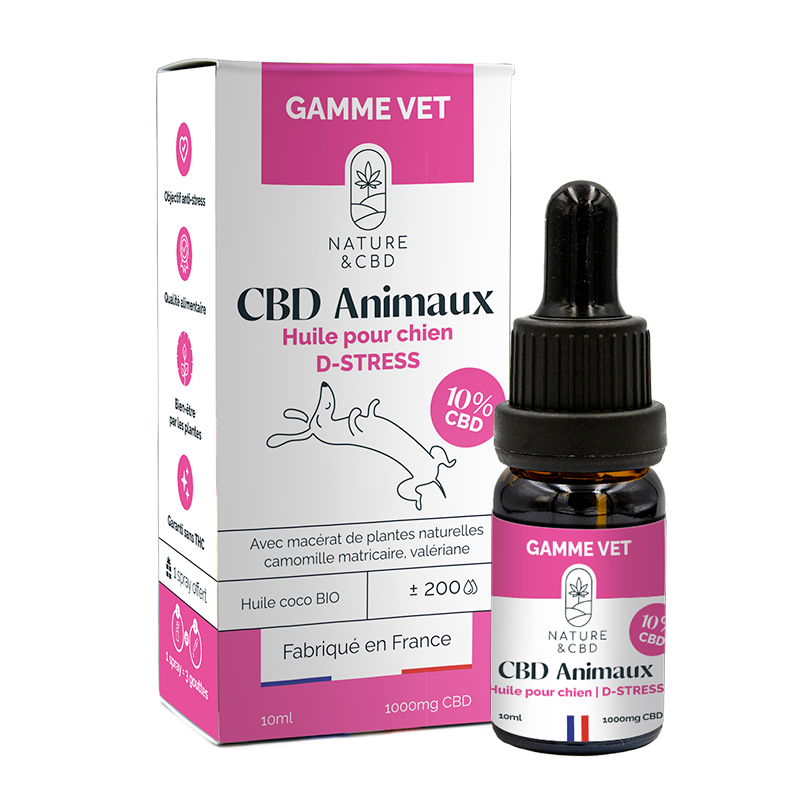 Huile CBD Animaux D-stress 10% - chien | SENIOR MEDICAL