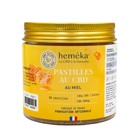 Bonbons au Miel CBD 10 mg – Hemeka (Boîte de 50)| SENIOR MEDICAL